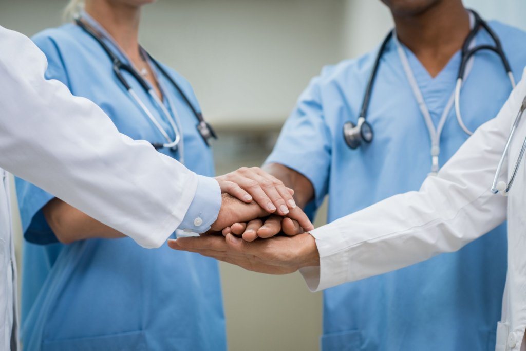 A group of healthcare workers, teamwork concept